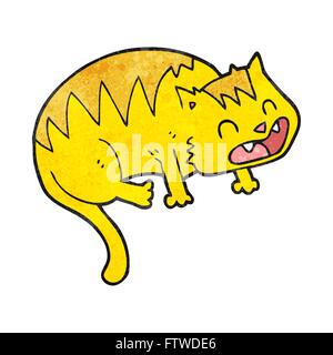 freehand textured cartoon cat Stock Vector