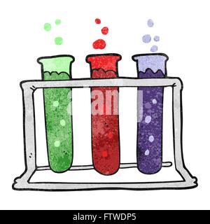 freehand textured cartoon rack of test tubes Stock Vector