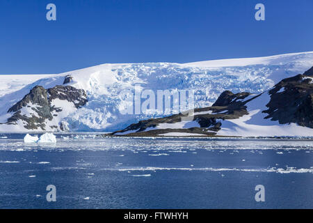 A glacier landscape in Admiralty Bay, South Shetland Islands, Antarctica. Stock Photo