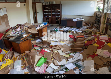 MESSY OFFICE AFTER THE CRISIS Stock Photo