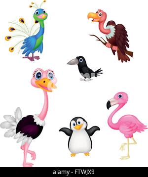 Bird cartoon collection Stock Vector