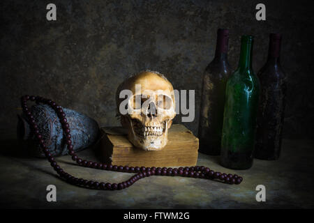 Still Life with a Skull Stock Photo