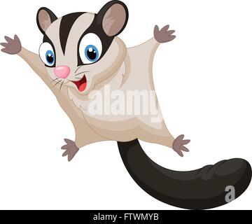 Sugar glider cartoon Stock Vector