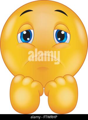 Sad smiley emoticon Stock Vector