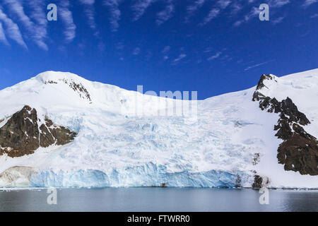 A glacier landscape in Admiralty Bay, South Shetland Islands, Antarctica. Stock Photo