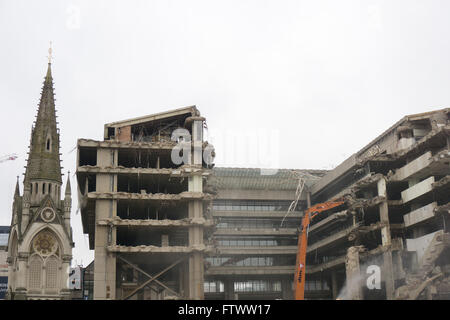 Demolition of Birmingham Central Library Stock Photo