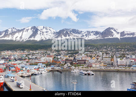 USHUAIA, ARGENTINA - NOVEMBER 2015.  Ushuaia is the capital of Tierra del Fuego, Antártida e Islas del Atlántico Sur Province, A Stock Photo