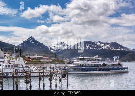 USHUAIA, ARGENTINA - NOVEMBER 2015.  Ushuaia is the capital of Tierra del Fuego, Antártida e Islas del Atlántico Sur Province, A Stock Photo