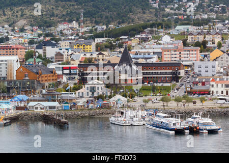 USHUAIA, ARGENTINA - NOVEMBER 2015.  Ushuaia is the capital of Tierra del Fuego, Antártida e Islas del Atlántico Sur Province, A Stock Photo