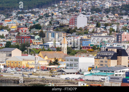 USHUAIA, ARGENTINA - NOVEMBER 2015.  Ushuaia is the capital of Tierra del Fuego, Antártida e Islas del Atlántico Sur Province. Stock Photo