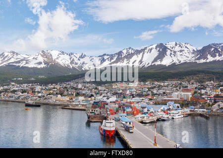 USHUAIA, ARGENTINA - NOVEMBER 2015.  Ushuaia is the capital of Tierra del Fuego, Antártida e Islas del Atlántico Sur Province, A Stock Photo