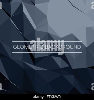 Geometric pattern, triangles vector background in black and gray tones. Vector illustration Stock Vector