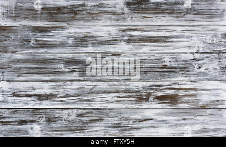 old background of wooden planks painted white paint Stock Photo