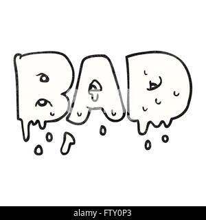 freehand textured cartoon word bad Stock Vector