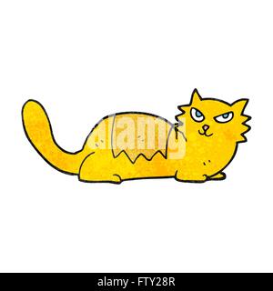 freehand textured cartoon cat Stock Vector