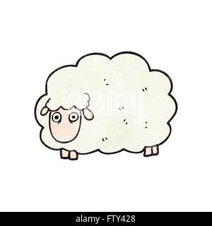 freehand textured cartoon farting sheep Stock Vector