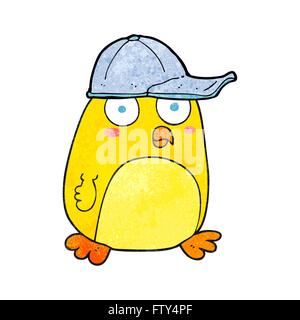 freehand retro cartoon bird in cap Stock Vector Image & Art - Alamy