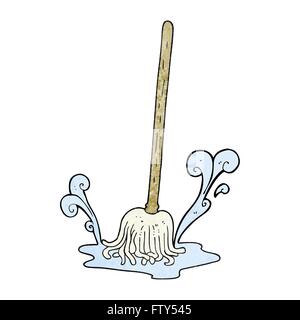 freehand textured cartoon mop Stock Vector