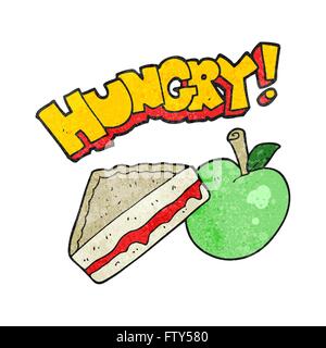 freehand textured cartoon packed lunch Stock Vector