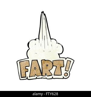 freehand textured cartoon fart symbol Stock Vector