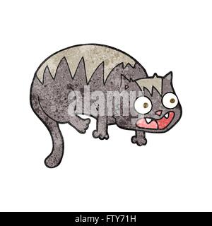 freehand textured cartoon cat Stock Vector