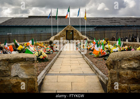 Irish Republican memorial plot in Milltown Cemetery in West Belfast. Stock Photo