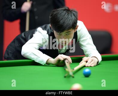 Chinese Snooker Player Yuan Sijun During A Game At The 2026 World Beijing China 30th Mar 2016 Chinese Snooker Player Yuan Sijun Competes Ftywbe 