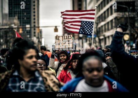 Cleveland, United States. 29th Dec, 2015. Protesters took the streets ...