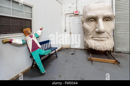 Houston, Texas, USA. 30th Mar, 2016. Presidential heads by sculptor David Adickes are stored at the Adickes Sculpturworx Studio until a time when a permanent home is found for them. Credit:  Brian Cahn/ZUMA Wire/Alamy Live News Stock Photo
