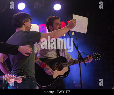 Barcelona, Spain. 30 March 2016. English folk singer Frank Turner performs live in the Bikini concert hall singing songs of his new album “Positive songs for negative people” Credit:  Victor Puig/Alamy Live News Stock Photo