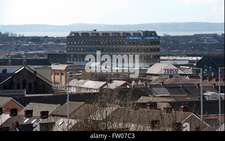 Port Talbot, UK. 31st Mar, 2016. General view of Port Talbot this afternoon. Tata Steel is selling its entire loss-making UK business, with more than 4,000 jobs at the Port Talbot site currently at risk. Credit:  Phil Rees/Alamy Live News Stock Photo