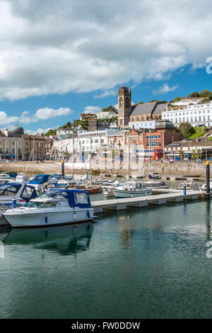 View over the Harbor and Marina of Torquay, Torbay, England, UK Stock Photo