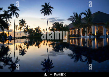 Swimming pool of The Residence Hotel in Zanzibar island a semi-autonomous part of Tanzania, in East Africa