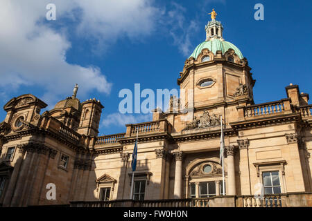 EDINBURGH, SCOTLAND - MARCH 10TH 2016: The exterior of the building which houses the main headquarters of the Bank of Scotland i Stock Photo