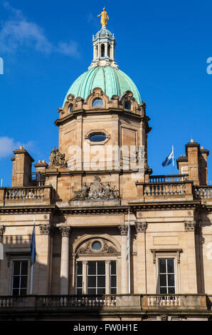 EDINBURGH, SCOTLAND - MARCH 10TH 2016: The exterior of the building which houses the main headquarters of the Bank of Scotland i Stock Photo