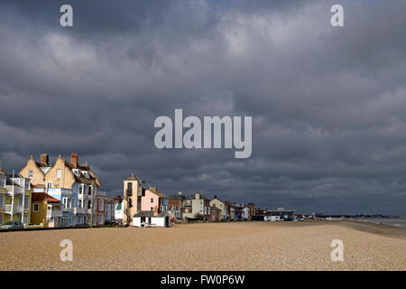 Dark clouds over Aldeburgh Suffolk UK Stock Photo