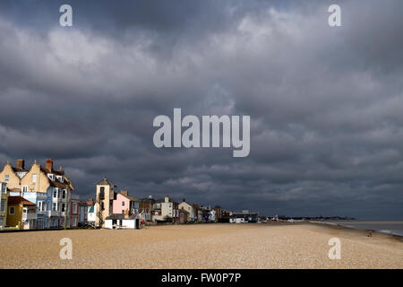Dark clouds over Aldeburgh Suffolk UK Stock Photo