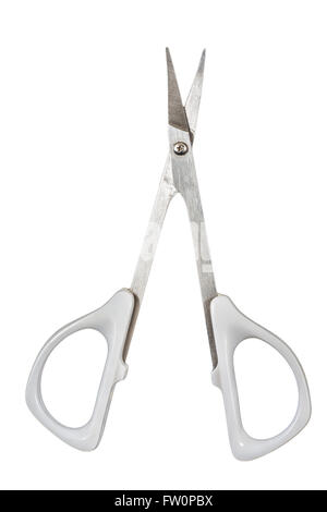 open cuticle scissors isolated on white background, clipping path, closeup Stock Photo