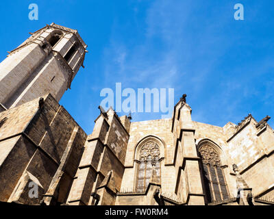 Cathedral of the Holy Cross and Saint Eulalia - Barcelona, Spain Stock Photo