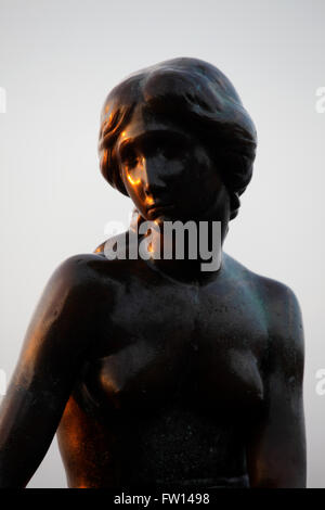 Statue of the Mermaid in Langelinie, Copenhagen, Denmark Stock Photo