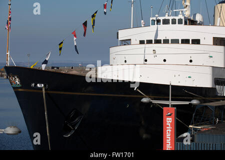 The Royal Yacht Britannia in Edinburgh, Scotland. Stock Photo