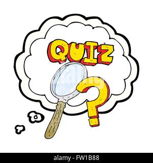 freehand drawn thought bubble textured cartoon quiz symbol Stock Vector