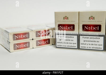 Nobel cigarettes tobacco packet hi-res stock photography and images