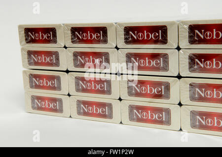 Nobel cigarettes tobacco packet hi-res stock photography and images