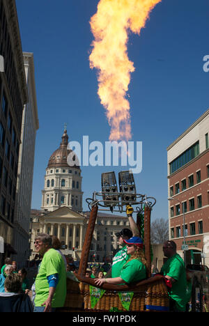 Topeka, Kansas, USA, 15th March 2014  Saint Patrick's Day parade in Topeka, Kansas Credit: Mark Reinstein Stock Photo