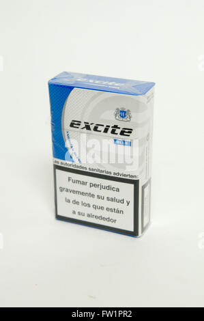 Excite tobacco cigarettes packet Stock Photo