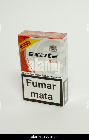 Excite Red Tobacco Cigarettes Packet Stock Photo