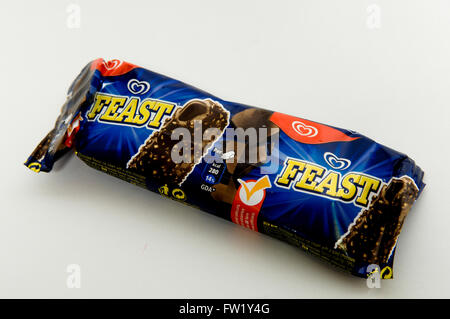 Feast is an ice cream  brand owned by Unilever, and sold as part of the Heartbrand line of products in most countries Stock Photo
