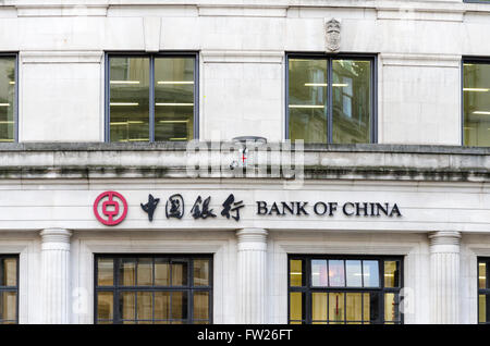 Bank of China office in London, Gresham Street. London, UK Stock Photo