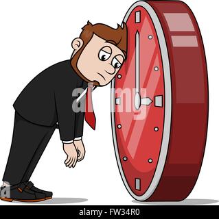 Business man missing time Stock Vector